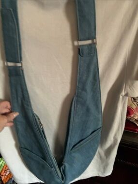 Casual Denim Blue Crossbody Sling Bag